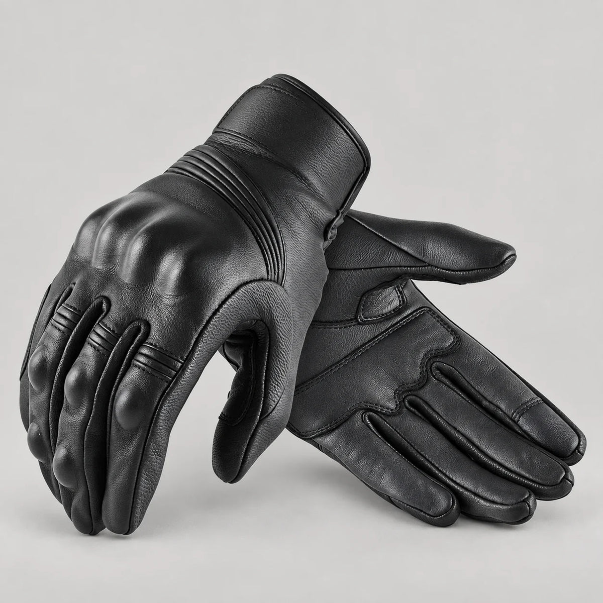Gants tactiles cuir Berix Noir — packshot