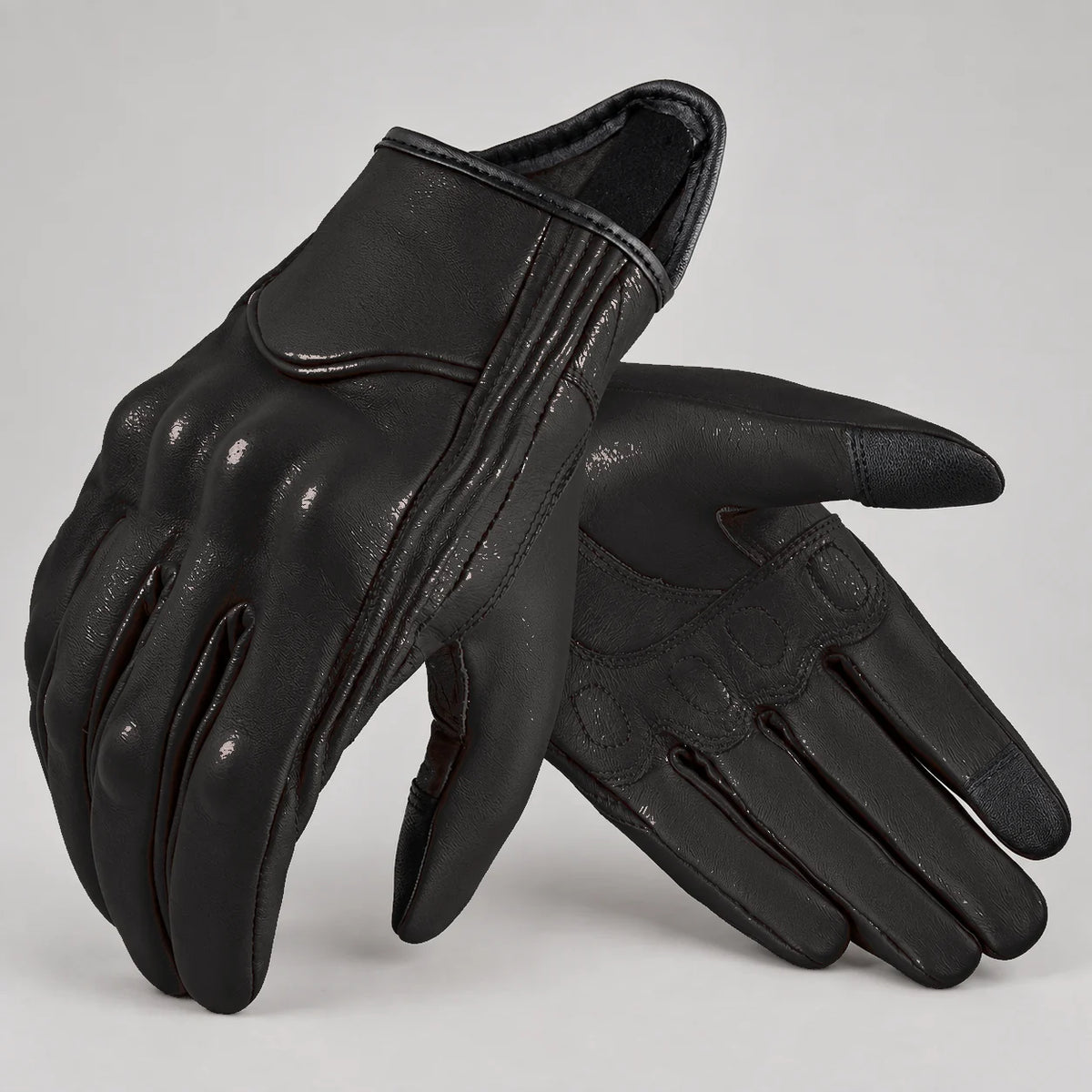 Gants tactiles cuir Berix Noir SU14 — packshot