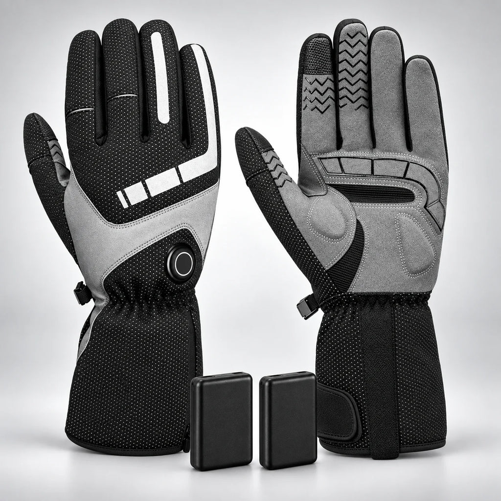 Gants moto chauffants doublés polaire Brosia S173 avec 2 batteries — packshot premium