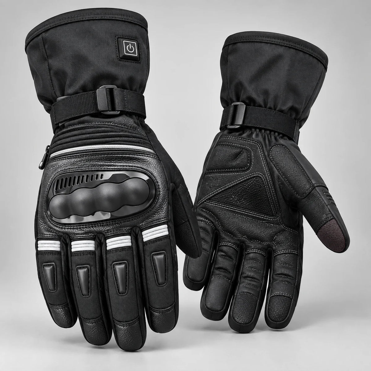 Gants moto chauffants réglables Calorix MDL0318 noir sans batterie — packshot premium