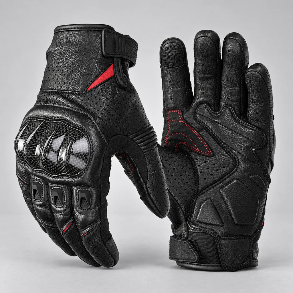 Gants moto été carbone Carbix Noir — packshot premium