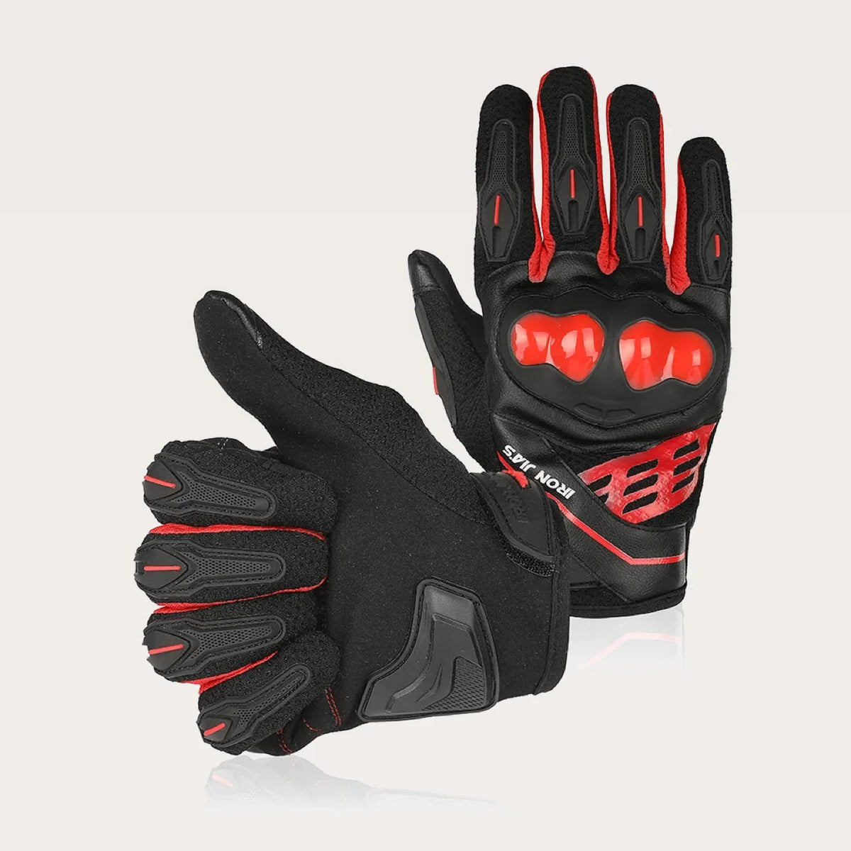 Gants moto Iron Jias JIA06 rouge — packshot