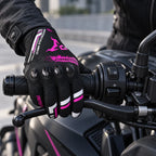Gant moto femme respirant Lyssia sur le guidon gauche
