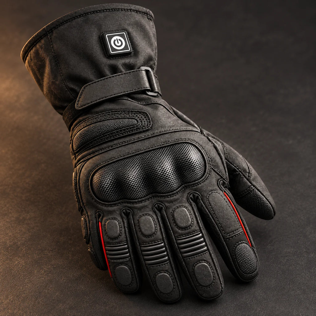 Gant moto chauffant Nordim — gros plan produit