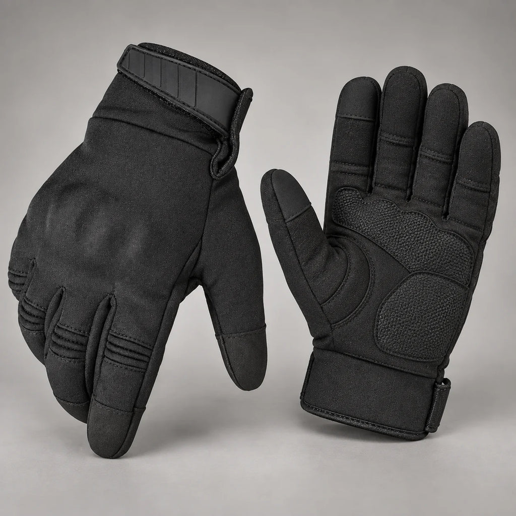Gants moto hiver déperlants Norvik Noir — packshot premium