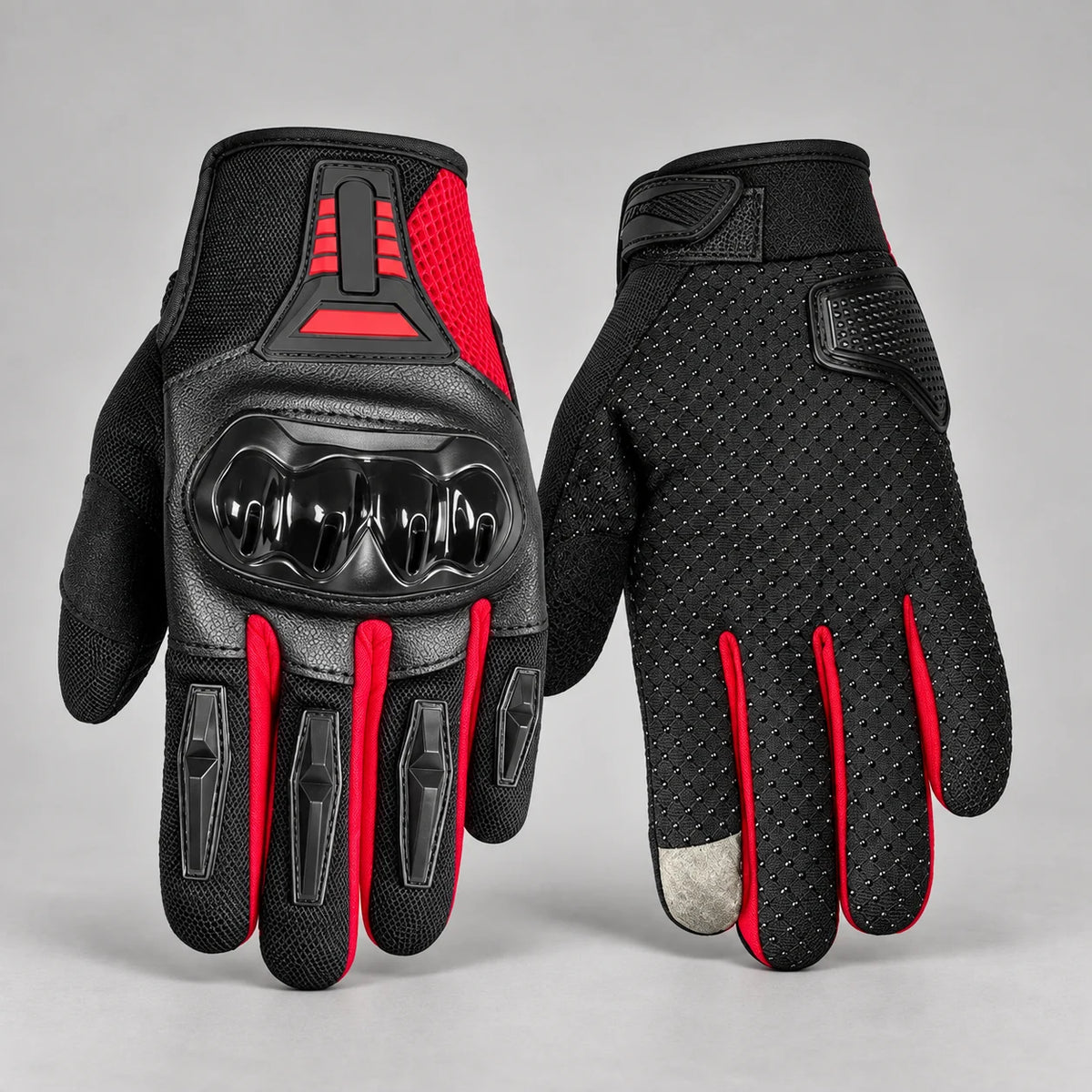 Gants moto été Nyvra Rouge GST — packshot premium