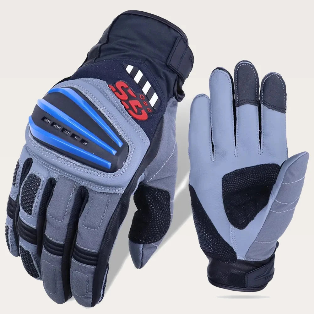 Gants moto femme rally Ralya Bleu — packshot