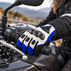 Gant moto cuir RST390/391 sur le guidon gauche