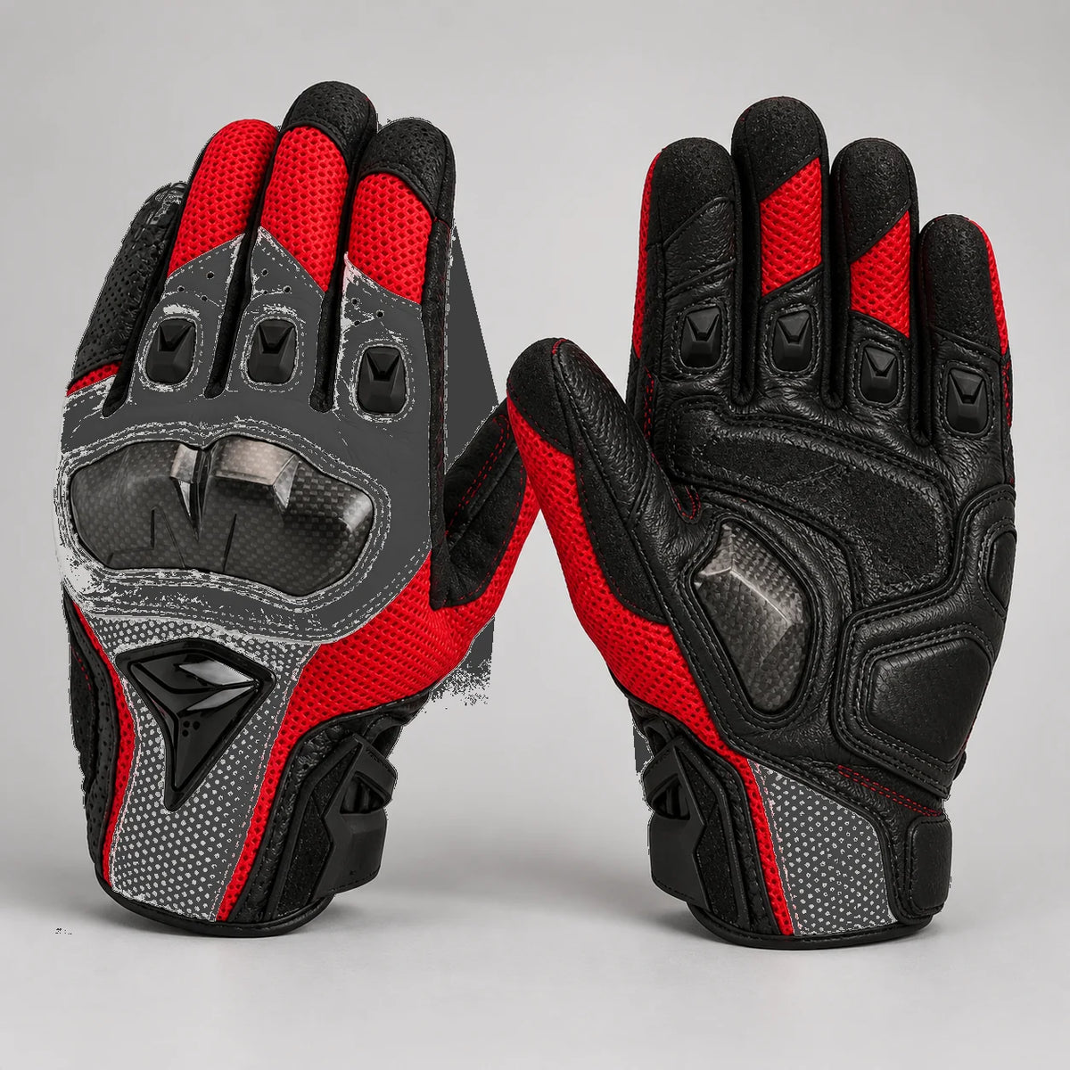 Gants moto cuir RST391 noir rouge — packshot