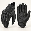Gants moto hiver rétro Suvra Noir — packshot premium