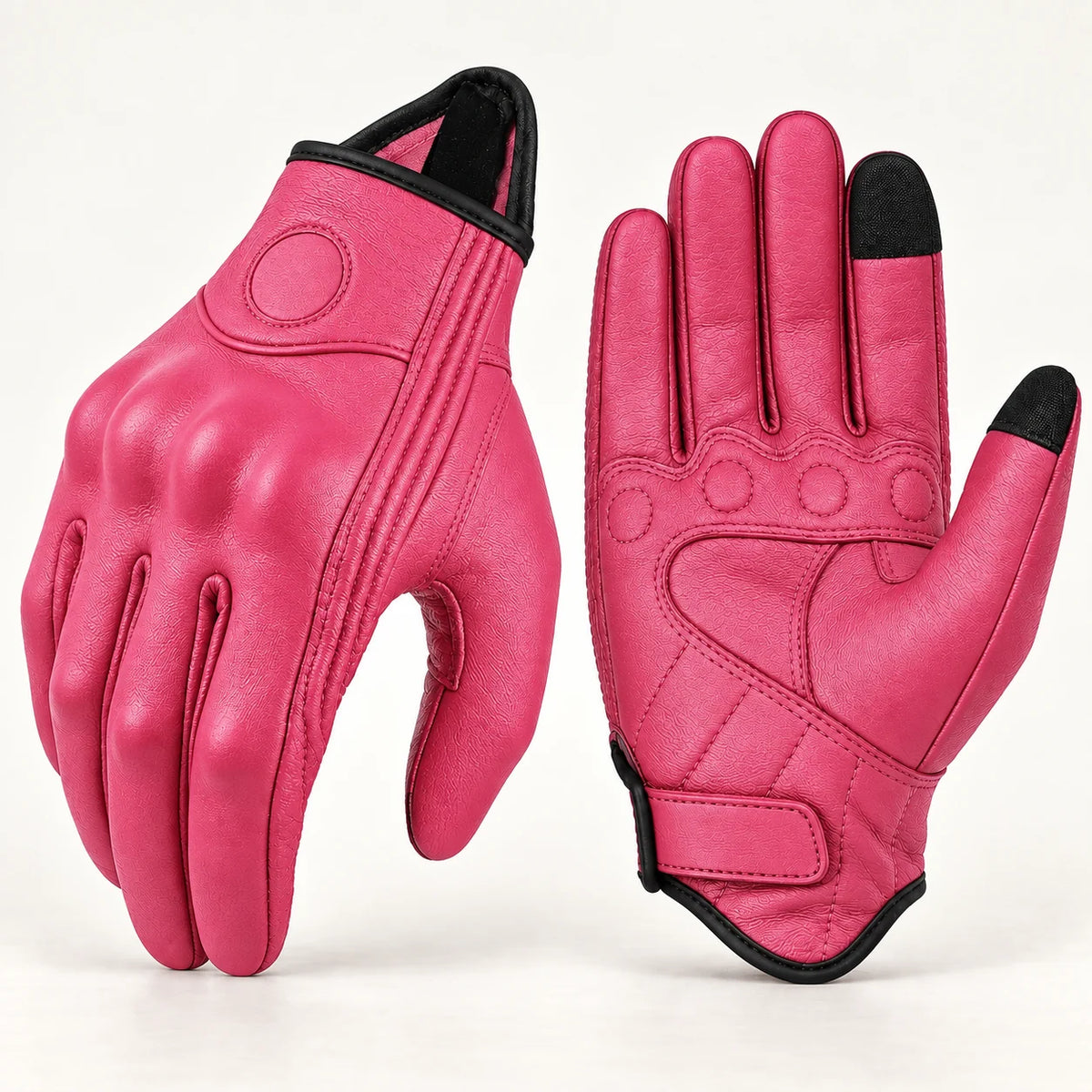 Gants moto hiver rétro Suvra Rose — packshot premium