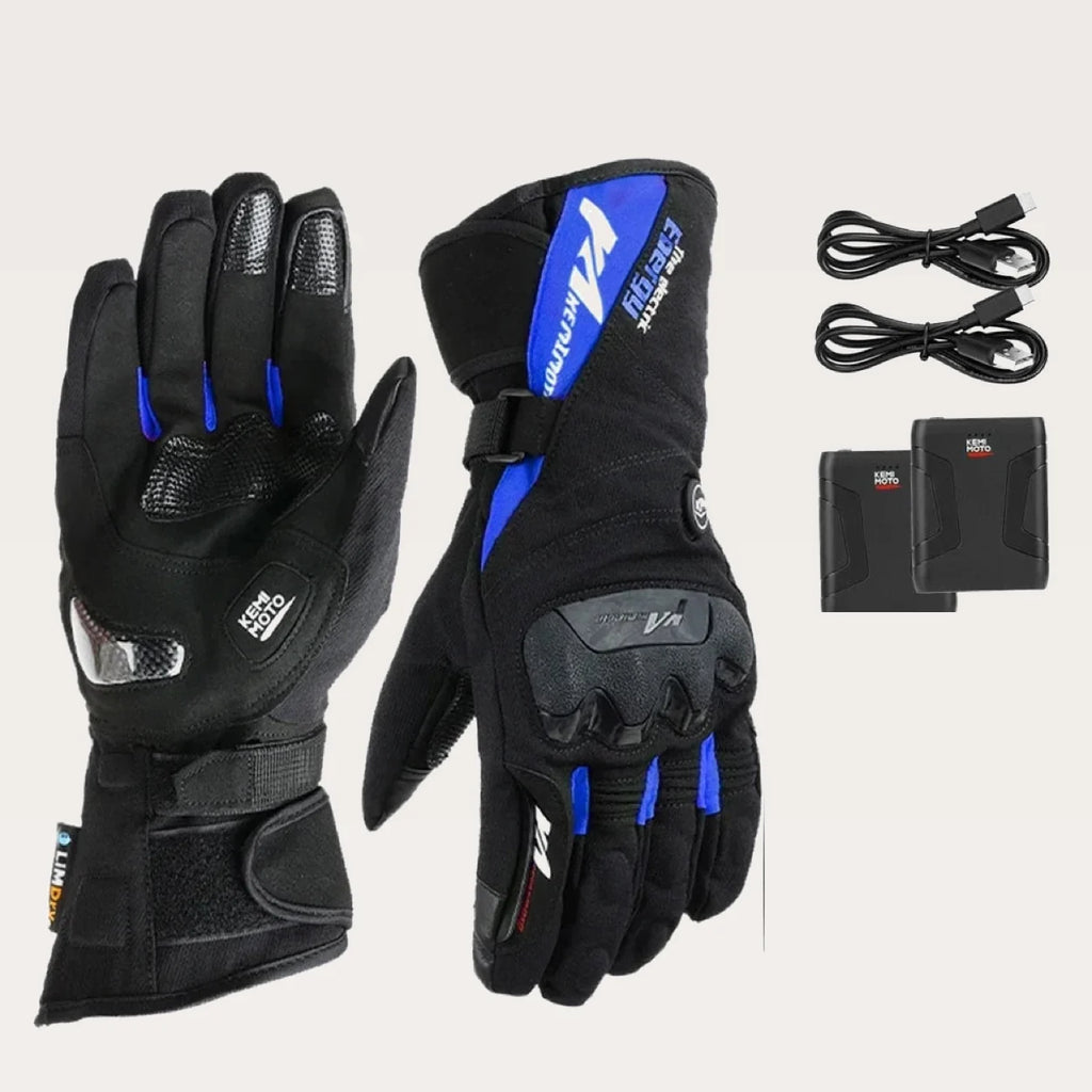 Gants moto chauffants Thermik 8012 Bleu — packshot