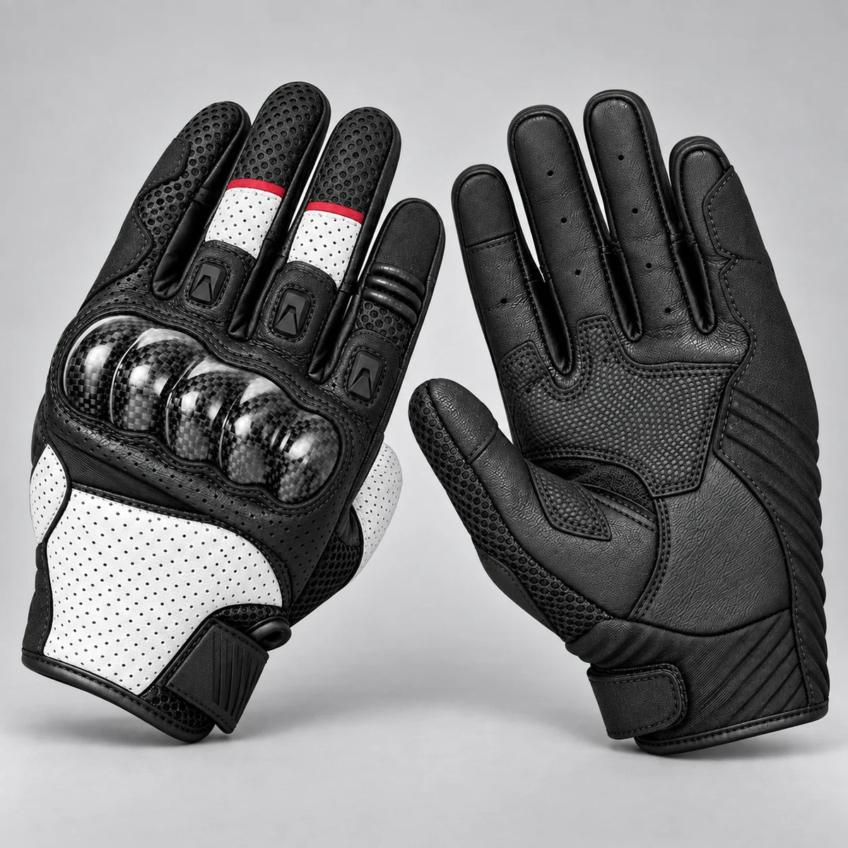 Gants moto été ventilés Ventra Blanc — packshot premium