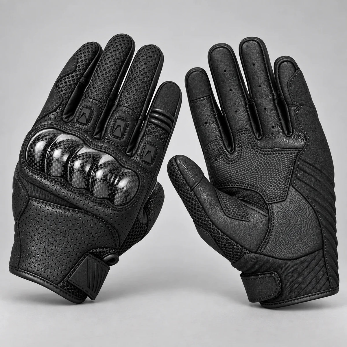 Gants moto été ventilés Ventra Noir — packshot premium