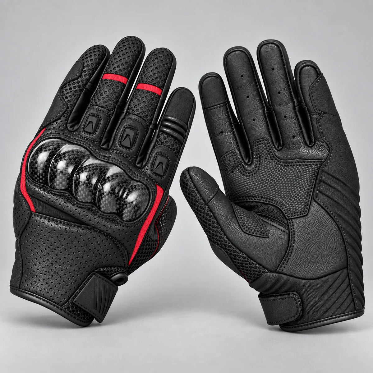 Gants moto été ventilés Ventra Rouge — packshot premium