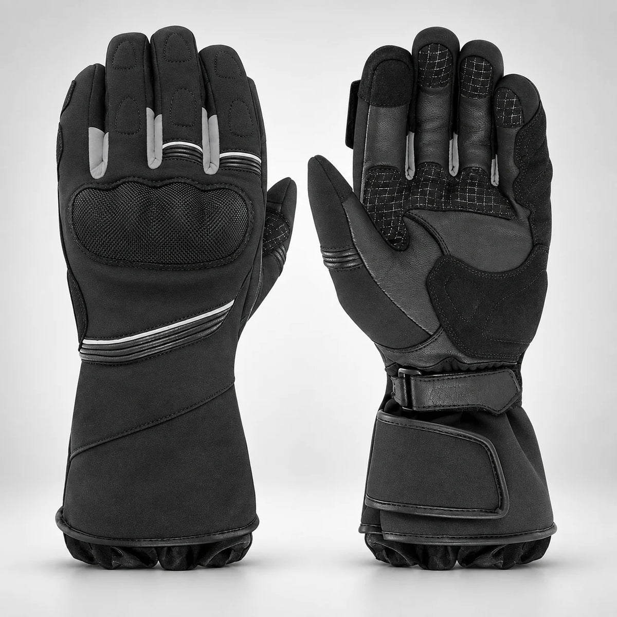 Gants moto hiver coupe-vent Wintra Gris — packshot premium
