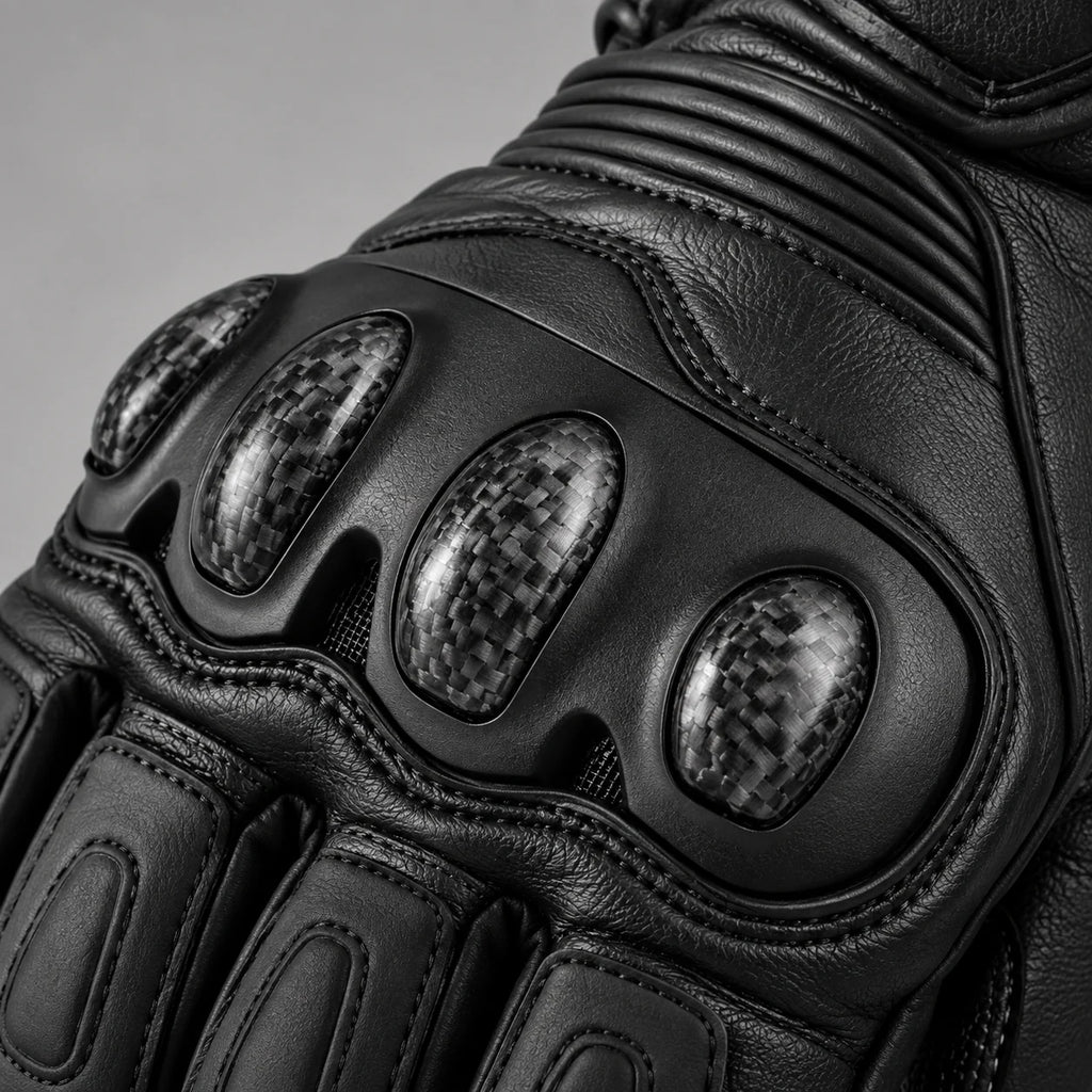 Gant moto touring cuir Wolfia — gros plan produit