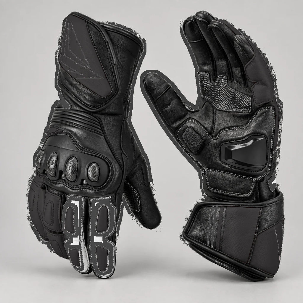 Gants moto touring cuir Wolfia Noir — packshot
