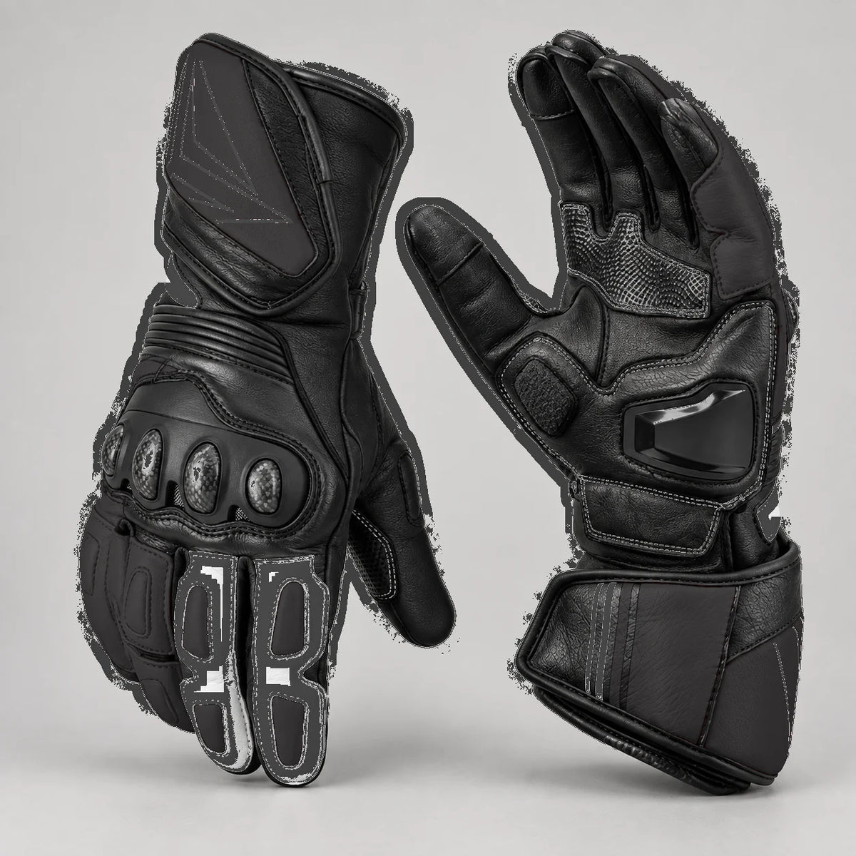Gants moto touring cuir Wolfia Noir — packshot